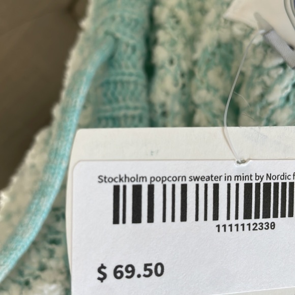 Nordic Fleece Stockholm Mint Popcorn Small Sweater - Picture 5 of 5
